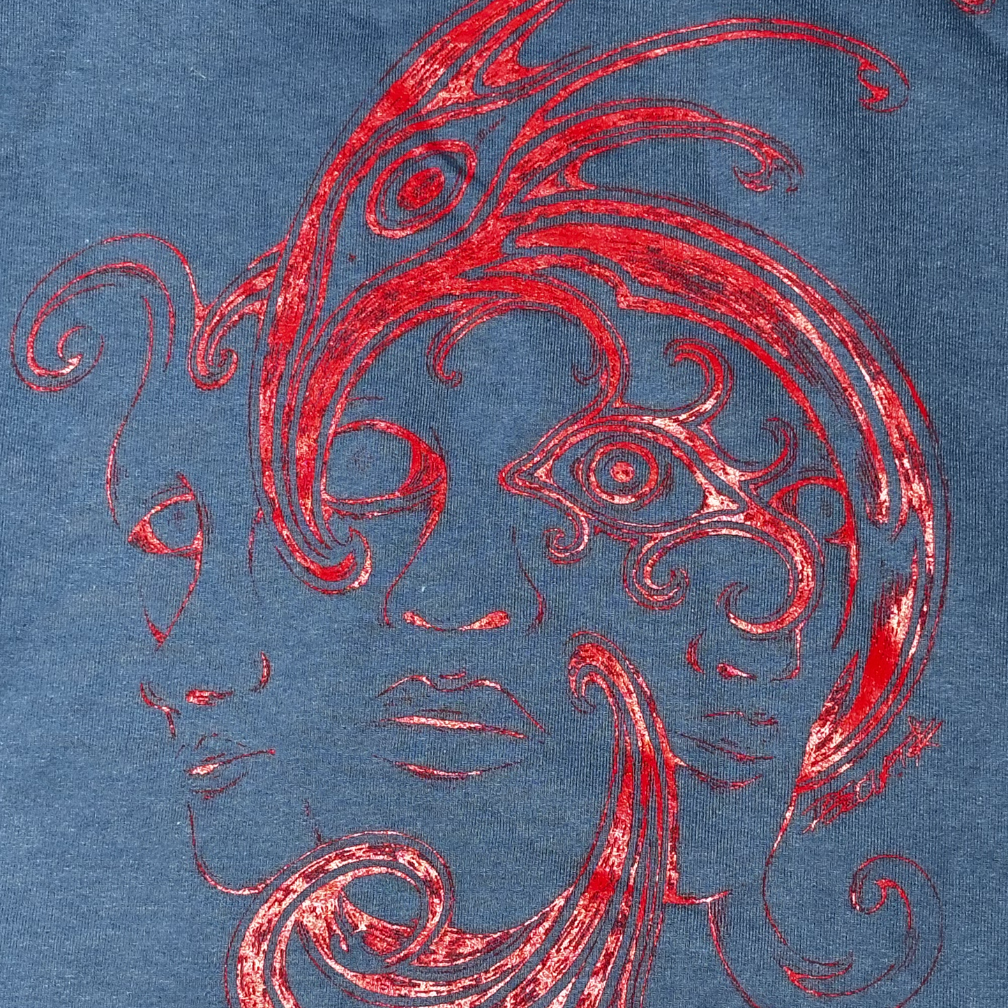 Weirdo Hoodie - Indigo/Red (1 of 1 Sample)